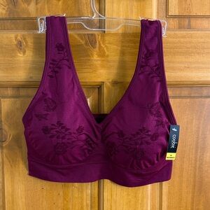 Coobie Maroon Floral Comfort Bra